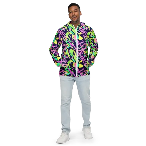 Electric Goo on a Men's Windbreaker