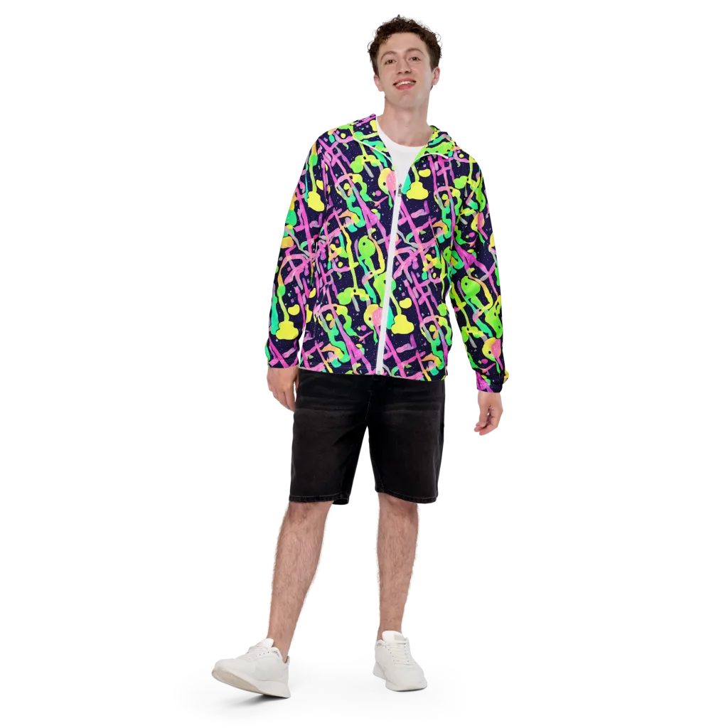 Electric Goo on Men's Windbreaker — Front