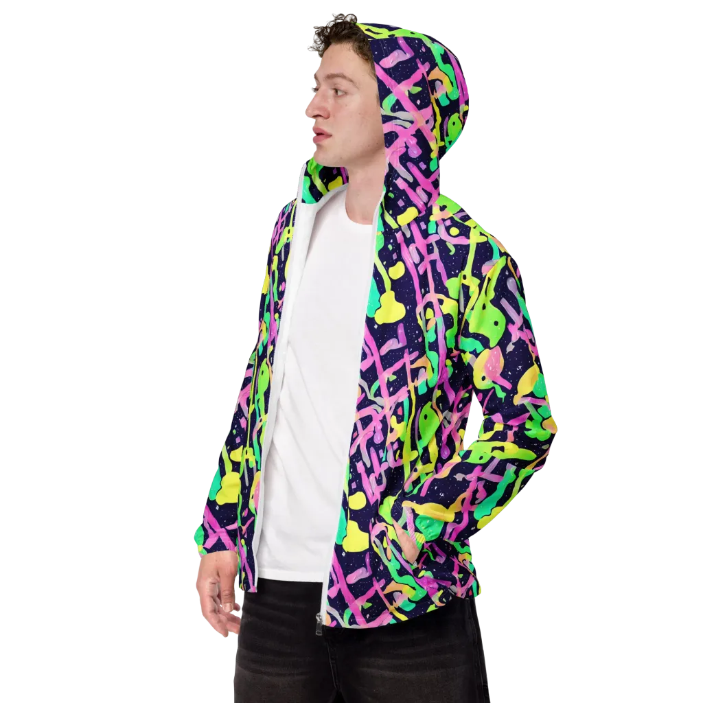 Electric Goo on Men's Windbreaker — Left Front