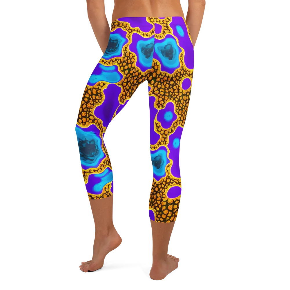 Voltage Vein on Capri Leggings — Back