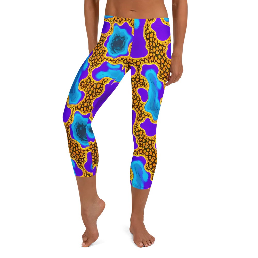 Voltage Vein on Capri Leggings — Front