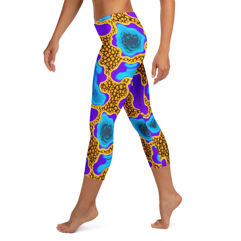 Voltage Vein on Capri Leggings — Left