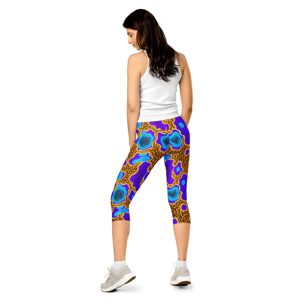 Voltage Vein on Capri Leggings — Back