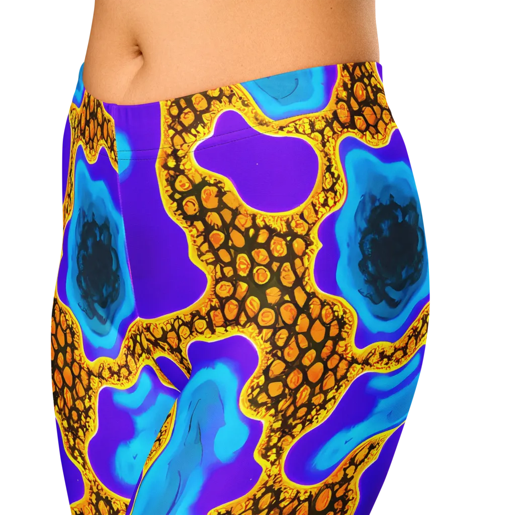 Voltage Vein on Capri Leggings — Zoomed-in