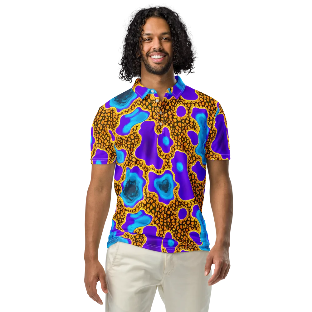 Voltage Vein on Men's Slim Fit Polo Shirt — Front