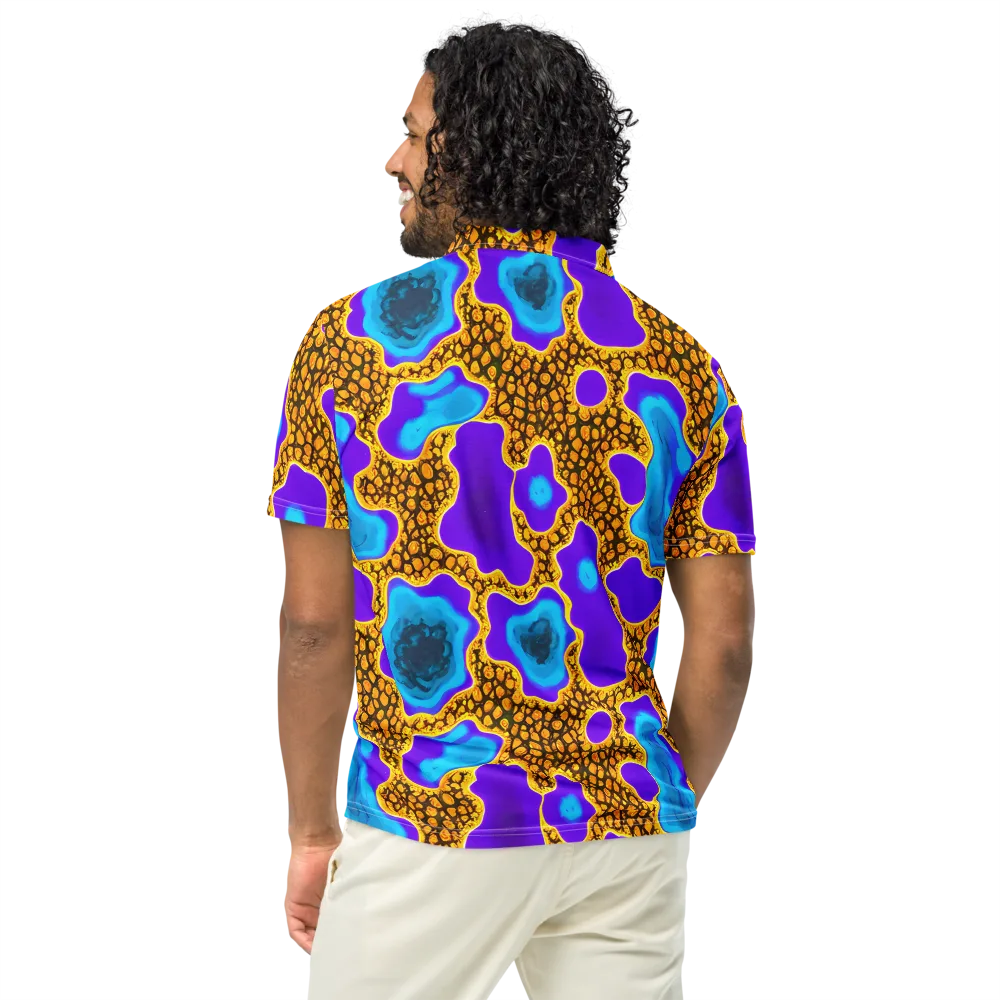 Voltage Vein on Men's Slim Fit Polo Shirt — Back