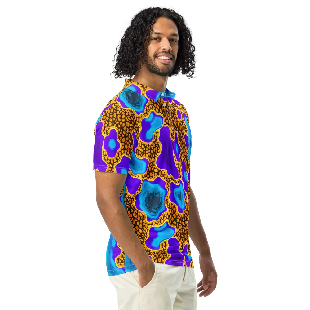 Voltage Vein on Men's Slim Fit Polo Shirt — Right Front