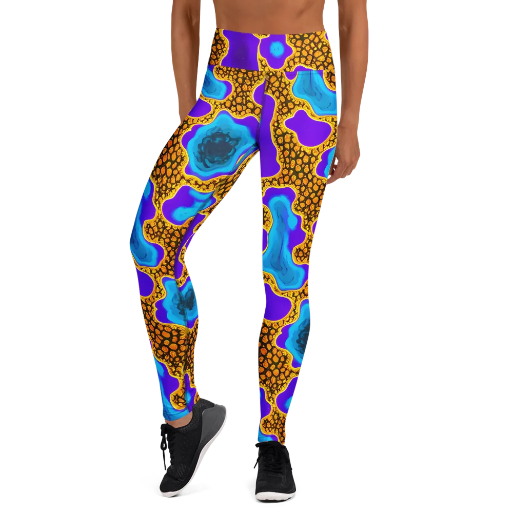 Voltage Vein on Yoga Leggings — Front