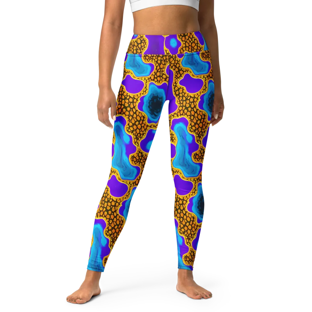 Voltage Vein on Yoga Leggings — Front