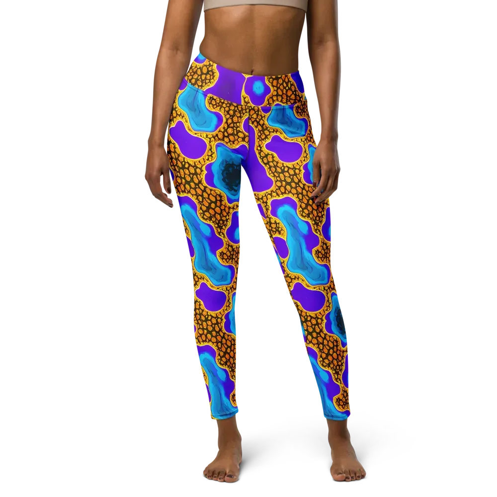 Voltage Vein on Yoga Leggings — Front