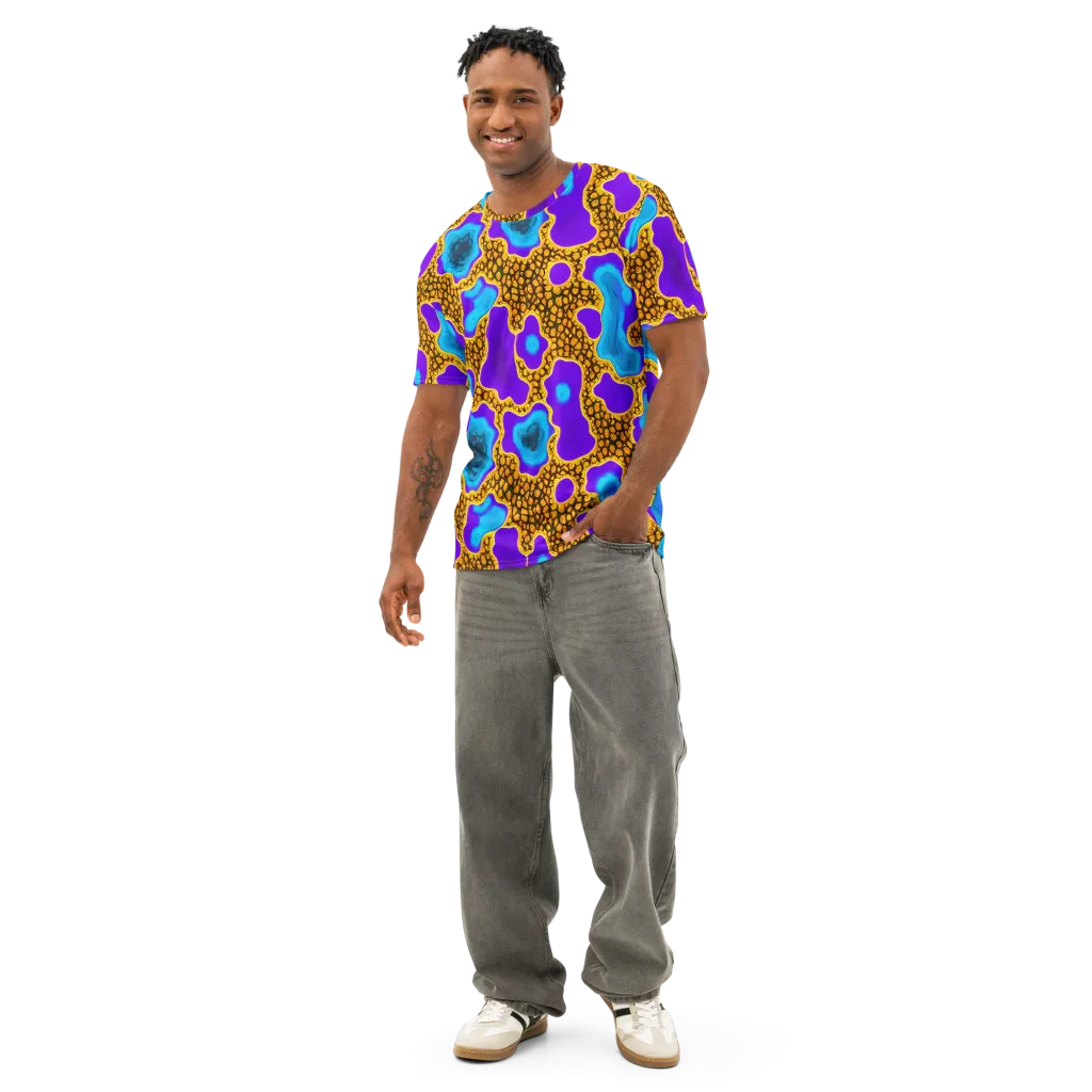 Voltage Vein on Men's Cotton Crew Neck T-Shirt — Front