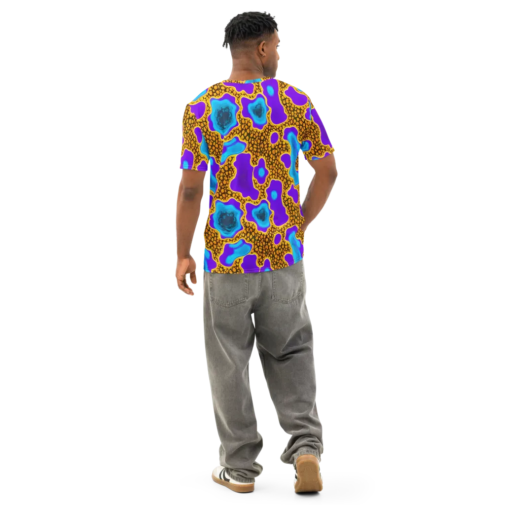 Voltage Vein on Men's Cotton Crew Neck T-Shirt — Back