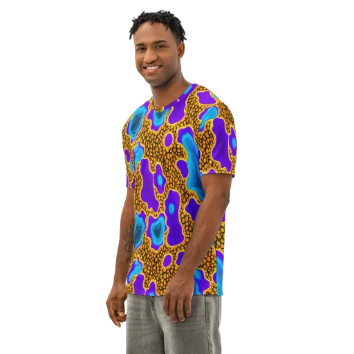 Voltage Vein on a Men's Cotton Crew Neck T-Shirt