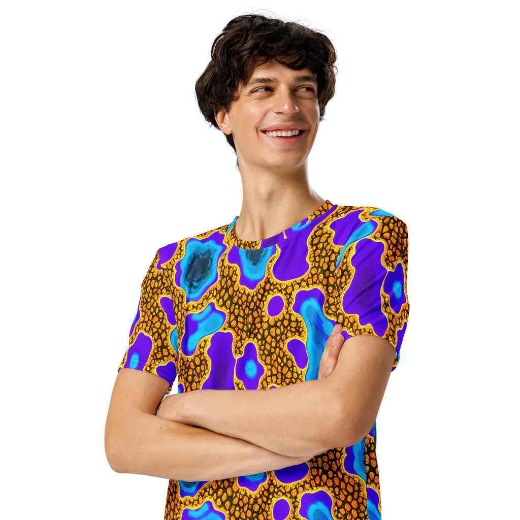 Voltage Vein on Men's Crew Neck T-Shirt — Left Front