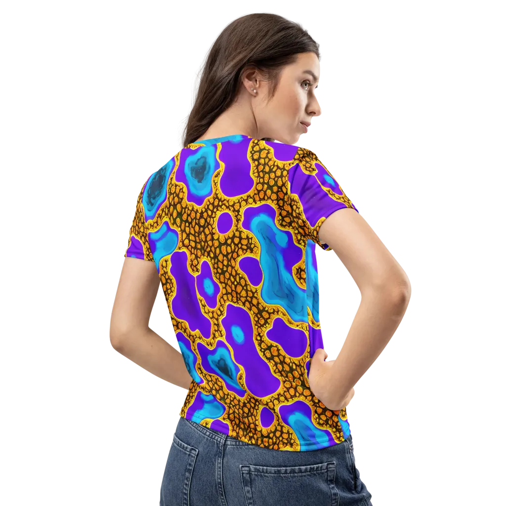 Voltage Vein on Women's Crew Neck T-Shirt — Back