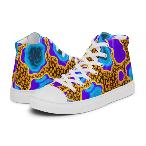Voltage Vein on a Women's High Top Canvas Shoes