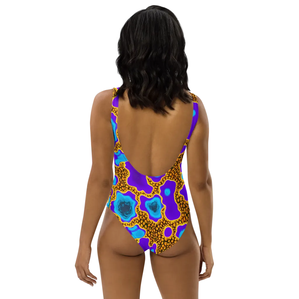Voltage Vein on One-Piece Swimsuit — Back