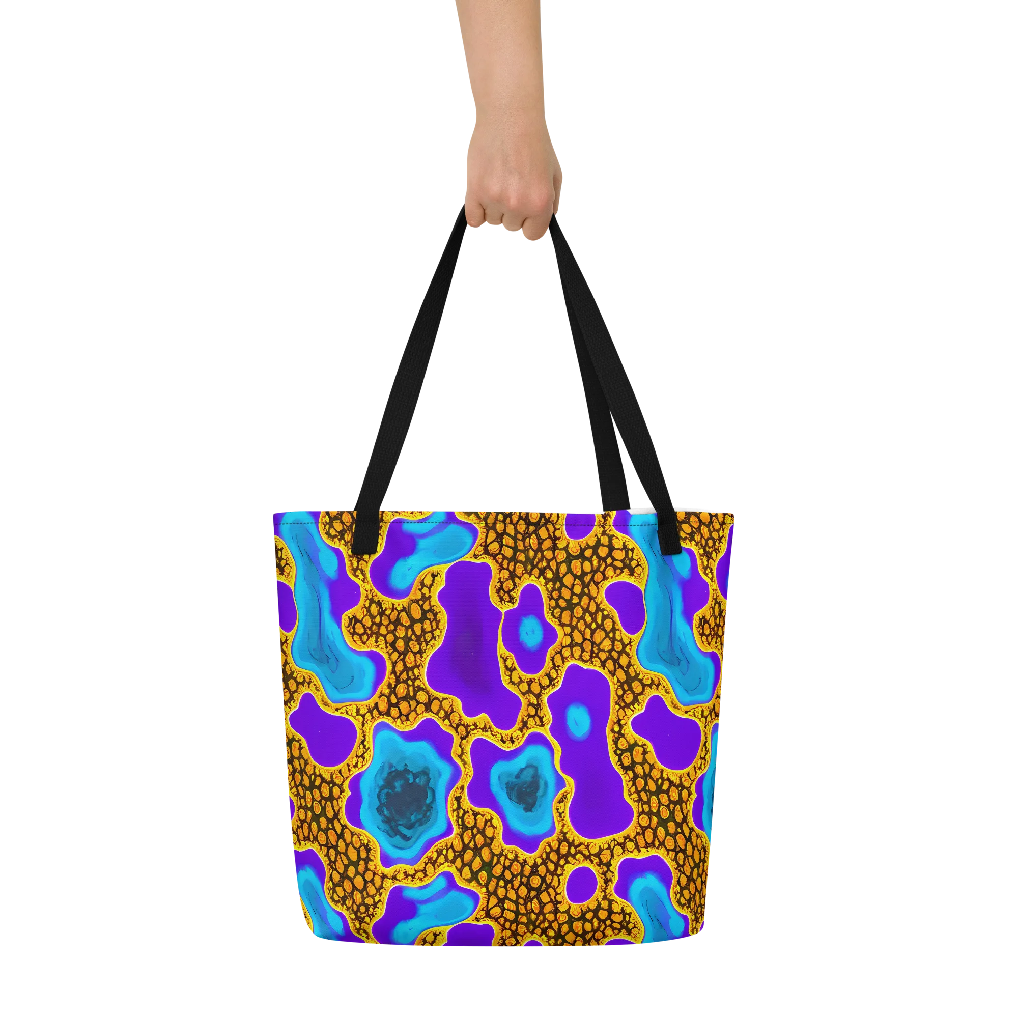 Voltage Vein on Large Tote Bag W/ Pocket — Front