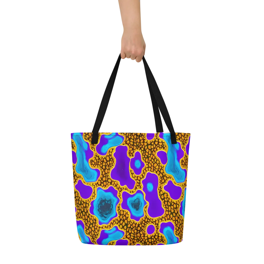 Voltage Vein on Large Tote Bag W/ Pocket — Front