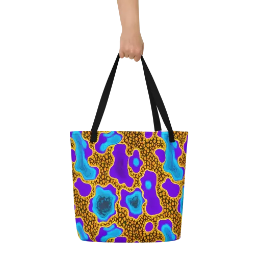 Voltage Vein on a Large Tote Bag W/ Pocket