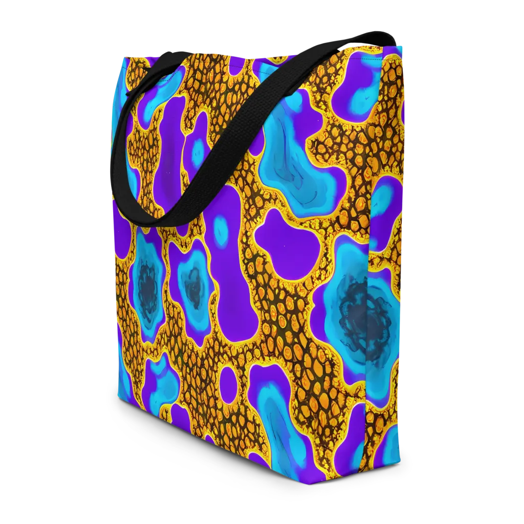 Voltage Vein on Large Tote Bag W/ Pocket — Front