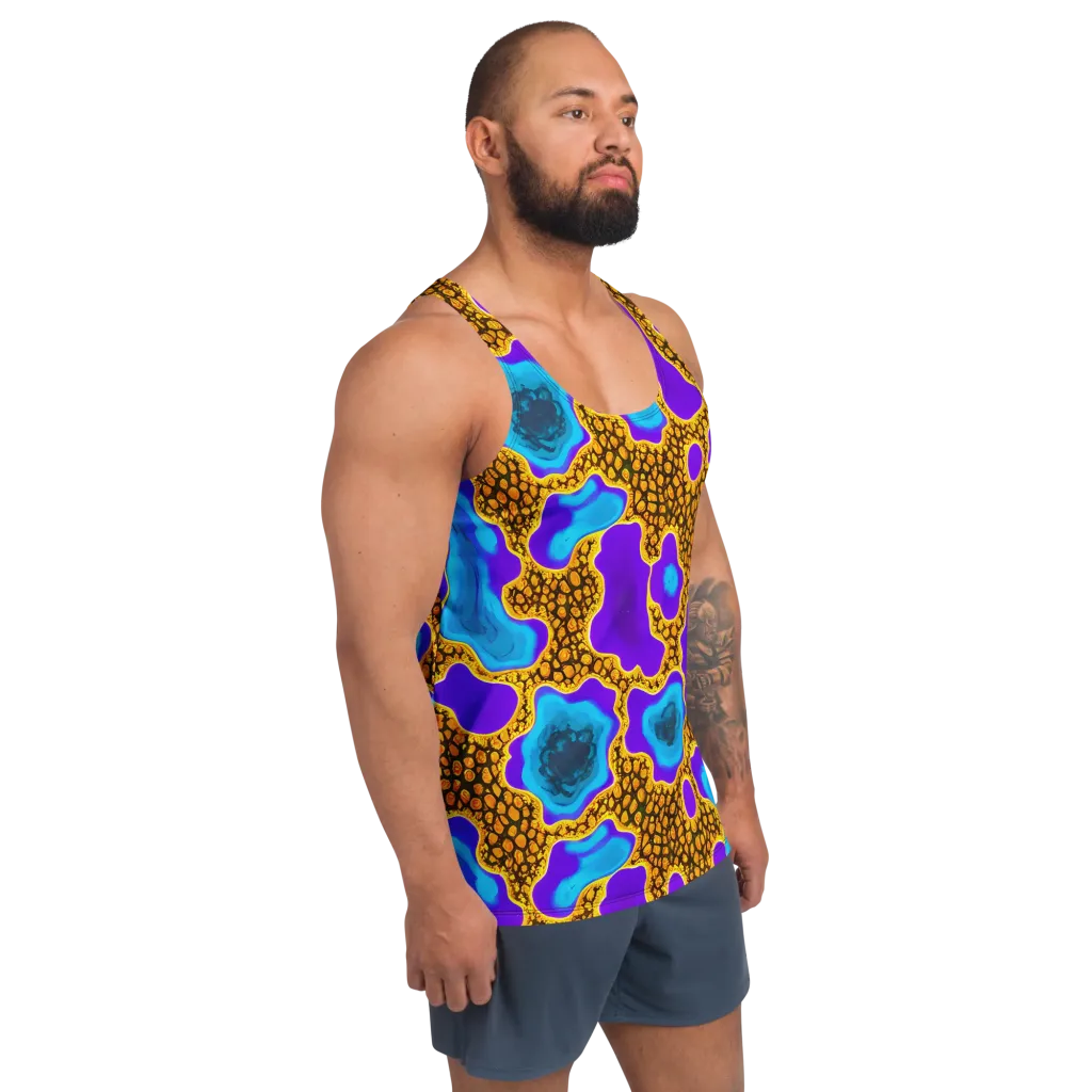Voltage Vein on Men's Tank Top — Right Front