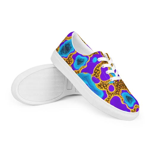 Voltage Vein on a Men's Lace-Up Canvas Shoes
