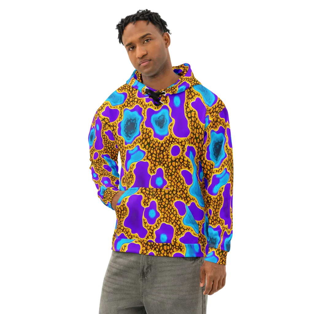 Voltage Vein on Cotton Hoodie — Left Front