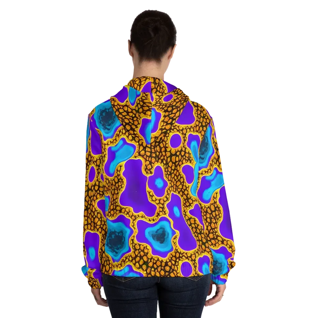 Voltage Vein on Women's Full-Zip Hoodie — Back On Person