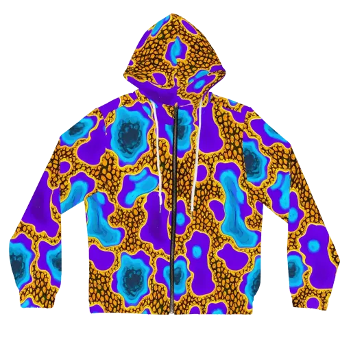 Voltage Vein on a Women's Full-Zip Hoodie