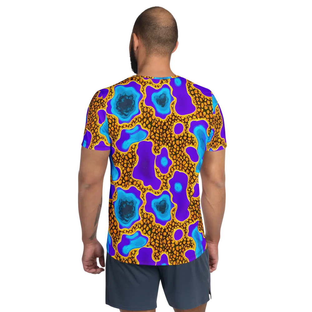 Voltage Vein on Men's Athletic T-Shirt — Back