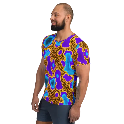 Voltage Vein on a Men's Athletic T-Shirt
