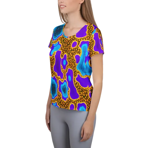 Voltage Vein on a Women's Athletic T-Shirt