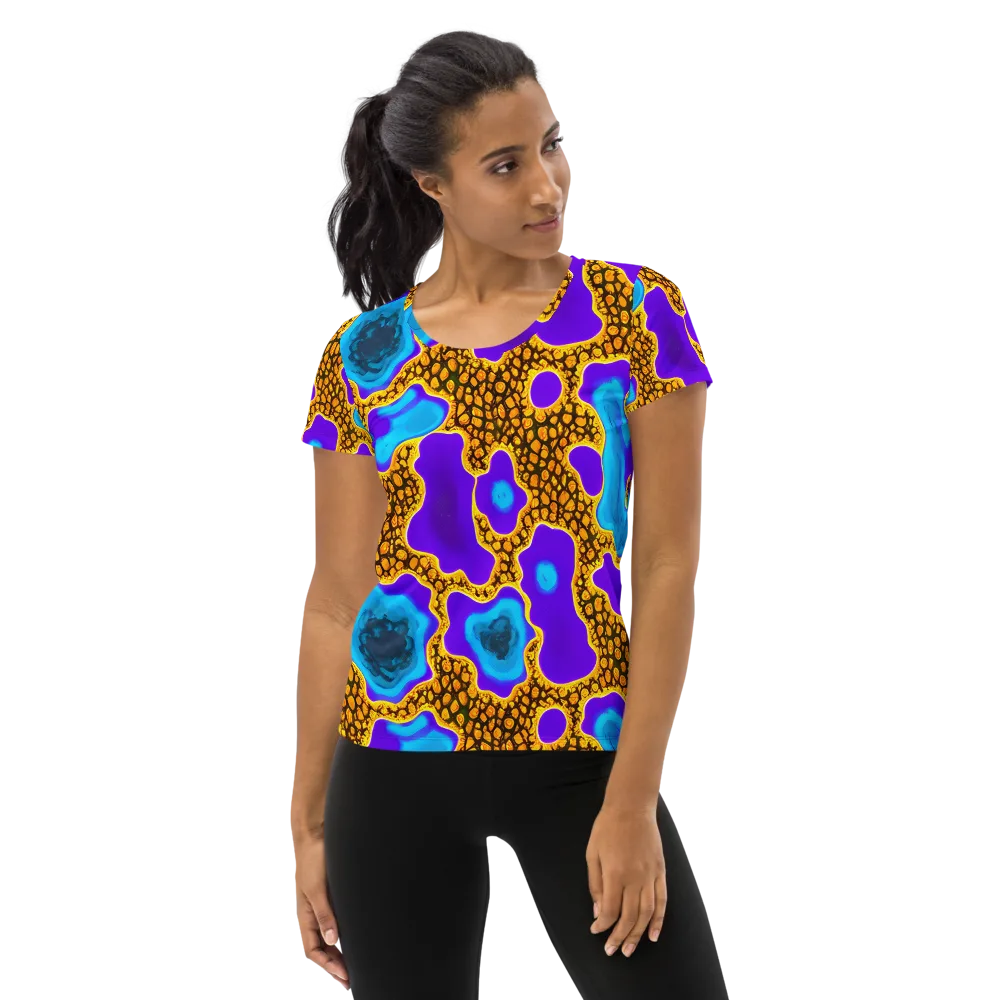 Voltage Vein on Women's Athletic T-Shirt — Front
