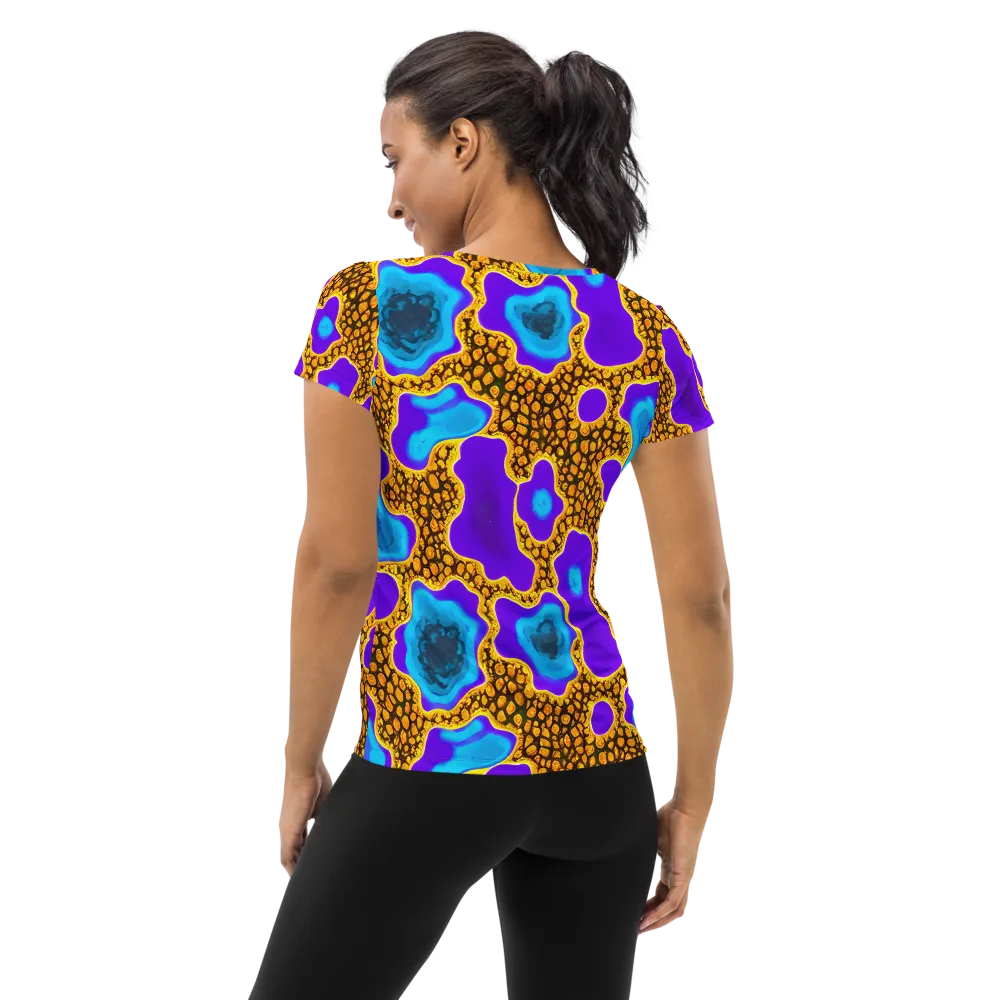 Voltage Vein on Women's Athletic T-Shirt — Back