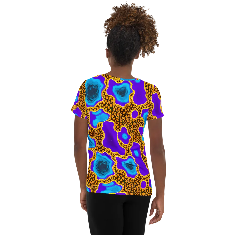 Voltage Vein on Women's Athletic T-Shirt — Back