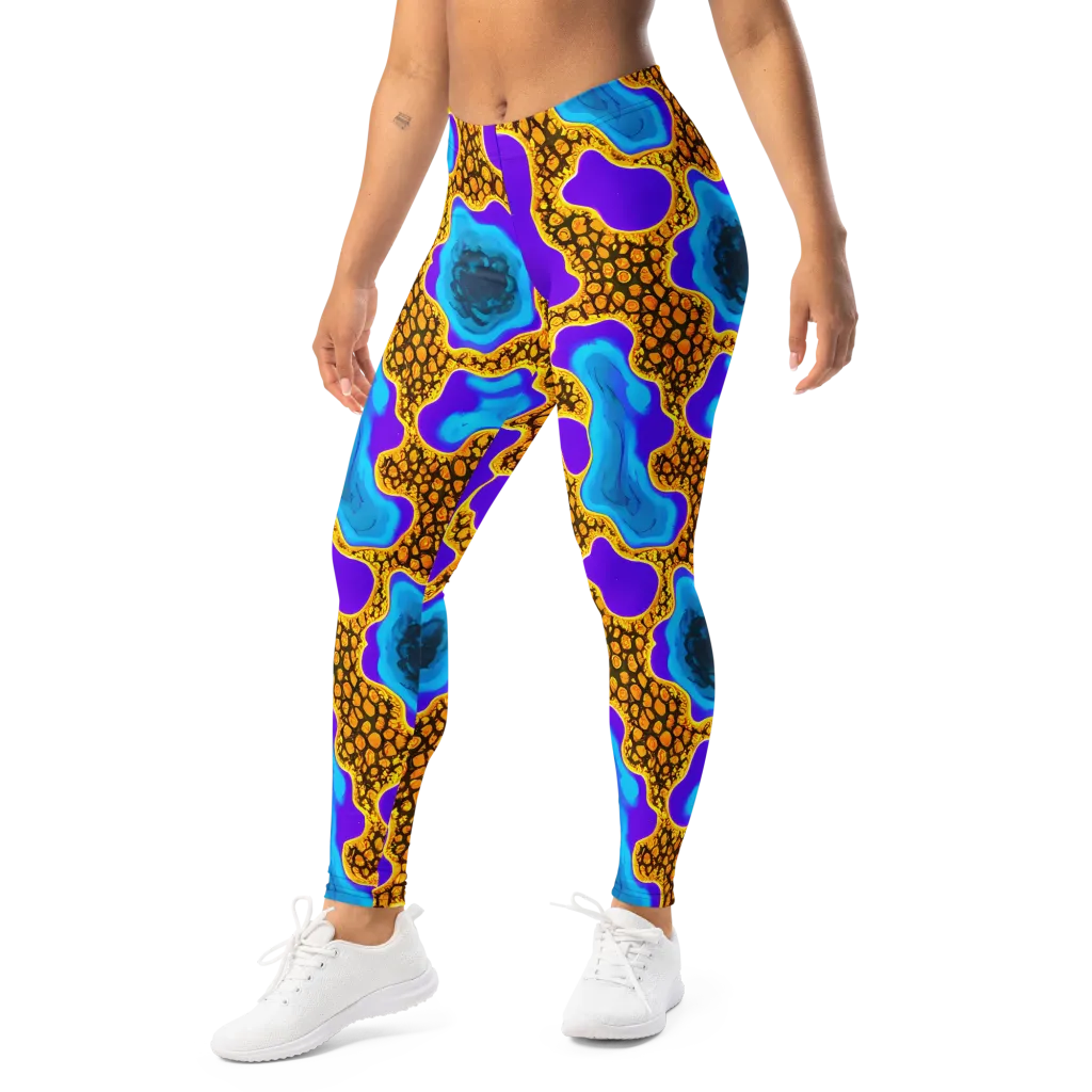 Voltage Vein on Leggings — Left Front