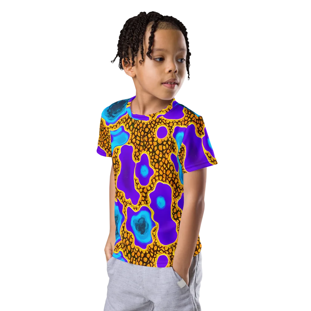 Voltage Vein on Kids Crew Neck T-Shirt — Left Front