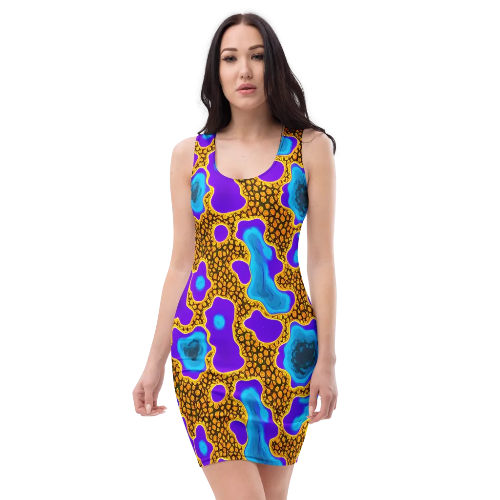 Voltage Vein on Bodycon Dress — Front