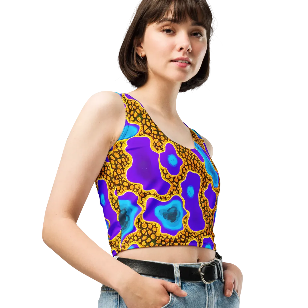 Voltage Vein on Crop Top — Right Front