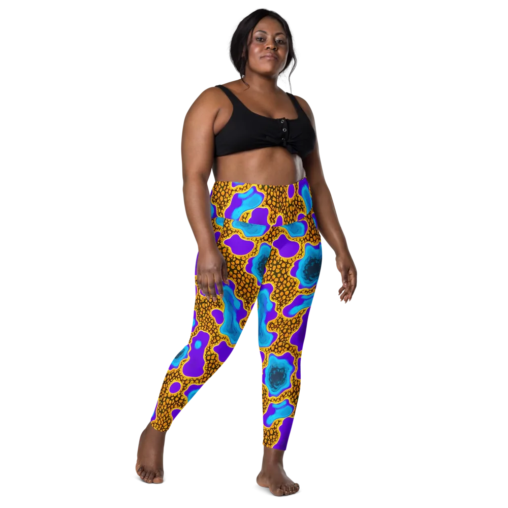 Voltage Vein on Leggings with Pockets — Front