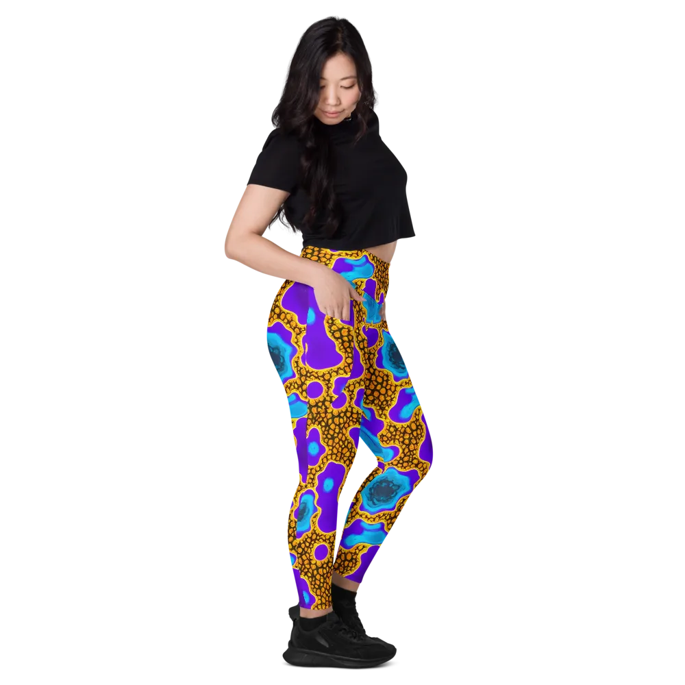 Voltage Vein on Leggings with Pockets — Right