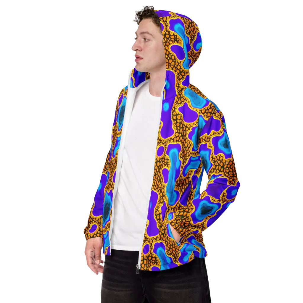 Voltage Vein on Men's Windbreaker — Left Front