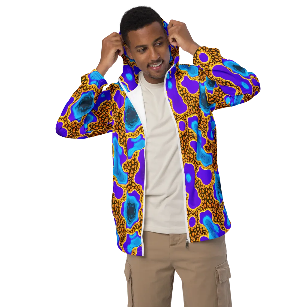 Voltage Vein on Men's Windbreaker — Front