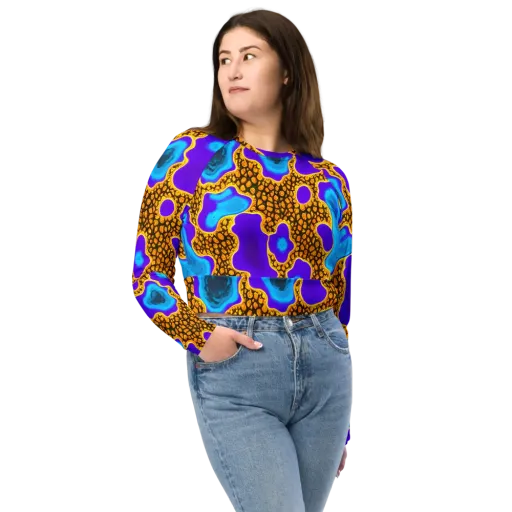 Voltage Vein on a Long Sleeve Crop Top