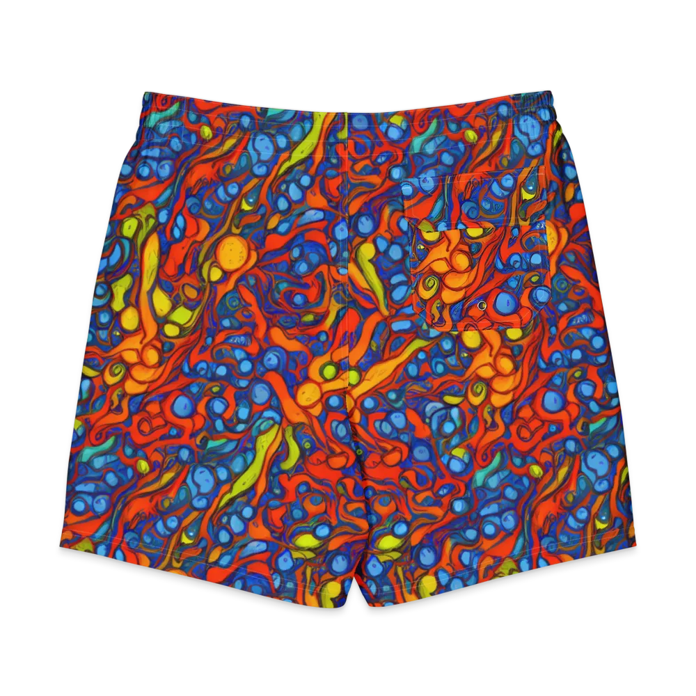 Lava Electric on Men's Board Shorts — Back