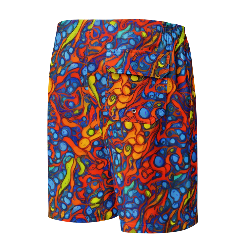 Lava Electric on Men's Board Shorts — Back