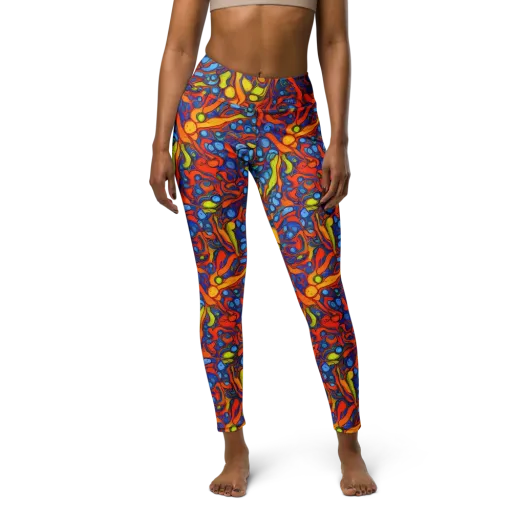 Lava Electric on a Yoga Leggings