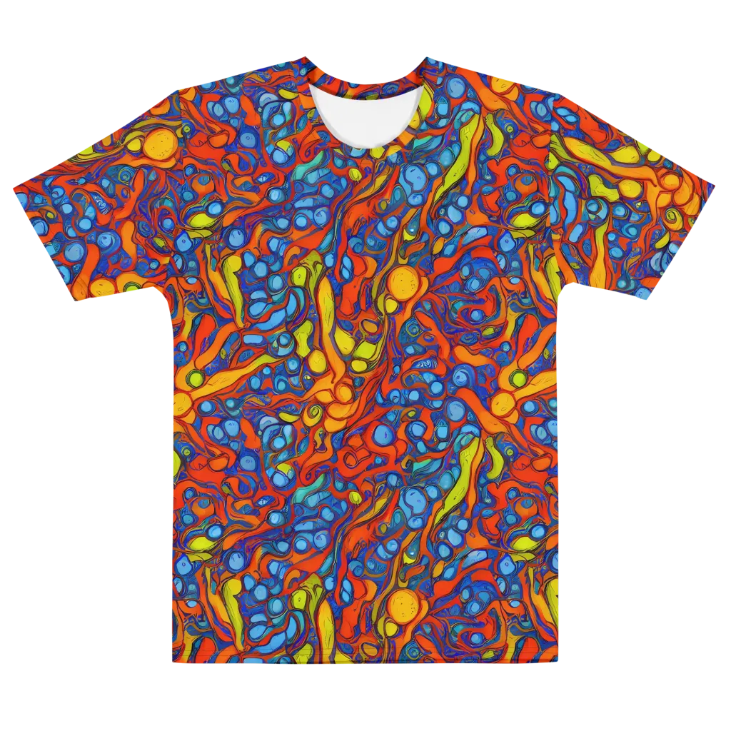 Lava Electric on Men's Cotton Crew Neck T-Shirt — Front