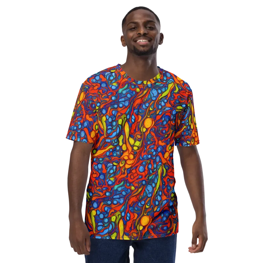 Lava Electric on Men's Crew Neck T-Shirt — Front